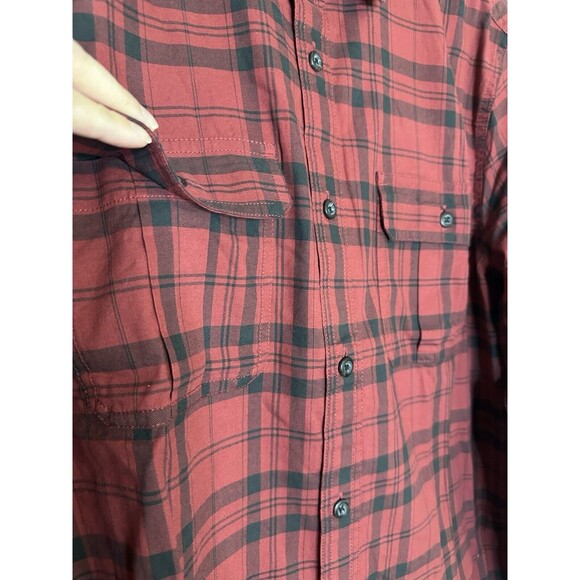 Alesbury 100% Cotton Red Black Plaid Button Up Shirt Regular‎ Men's MEDIUM NWOT - Picture 3 of 10